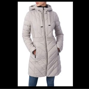 Bernardo EcoPlume Packable Hooded Walker Opal Grey